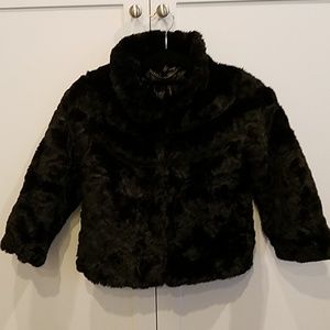 Faux Fur Black Crop Jacket